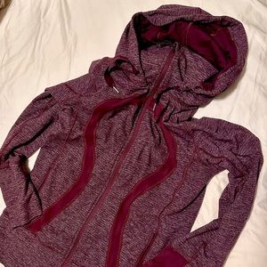 Lululemon Stride Jacket • Mini Check Pique Plum • size 8